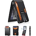 ZALVEX Wallet for Men, Mens Minimalist Wallet 9-13 Cards, Slim Compact Wallet with Money Clip & ID Window, RFID Blocking Smart Pop Up Card Wallet, Metal Aluminum Credit Card Holder Bifold Wallet