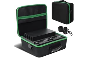 LVKAYCE Hard Carrying Case Compatible with Xbox Series X, Protective Travel Bag for Xbox Series X Console, Controllers, Cables and Other Accessories