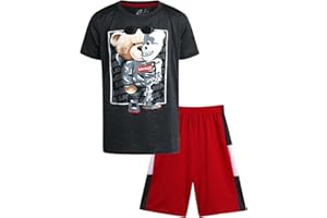Pro Athlete Boys' Active Shorts Set - 2 Piece Perfomance T-Shirt and Gym Shorts - Activewear Clothing Set for Boys (8-16)