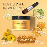 SHVYOG Turmeric Vitamin C Clay Mask 150g for Dark Spots Pores Acne view 3
