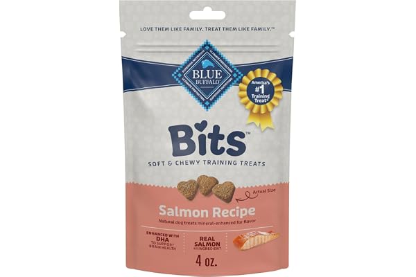 Blue Buffalo Bits Natural Dog Treats, Salmon, 4oz (Pack of 1)