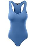 Jumpsuit Racerback Tank Top Bodysuits Royal Blue L