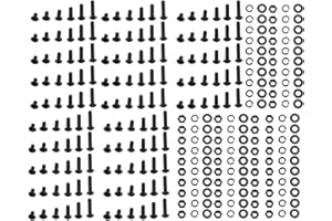 300pcs Hex Screws M3 Washer M3 Button Head Black Alloy Steel Socket Screws Nuts Assortment Kit Set (Set B Button Head)