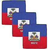 Motique Accessories Set of 3 Large Cotton Bandanas - Carribean Flags