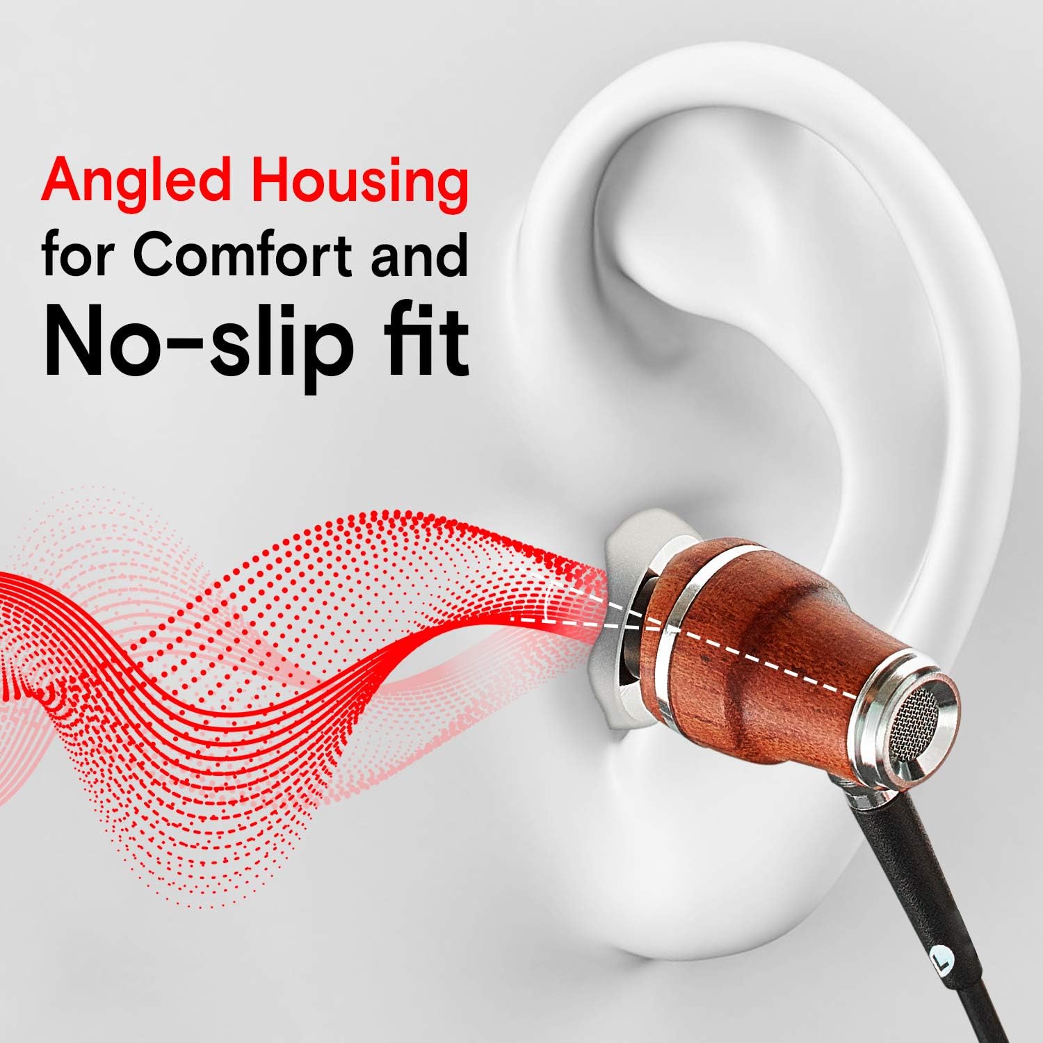 Symphonized NRG X Earphones Wired with Mic, Wood Earbuds with Microphone, Stereo In Ear Headphones for Computer Android - Image 4