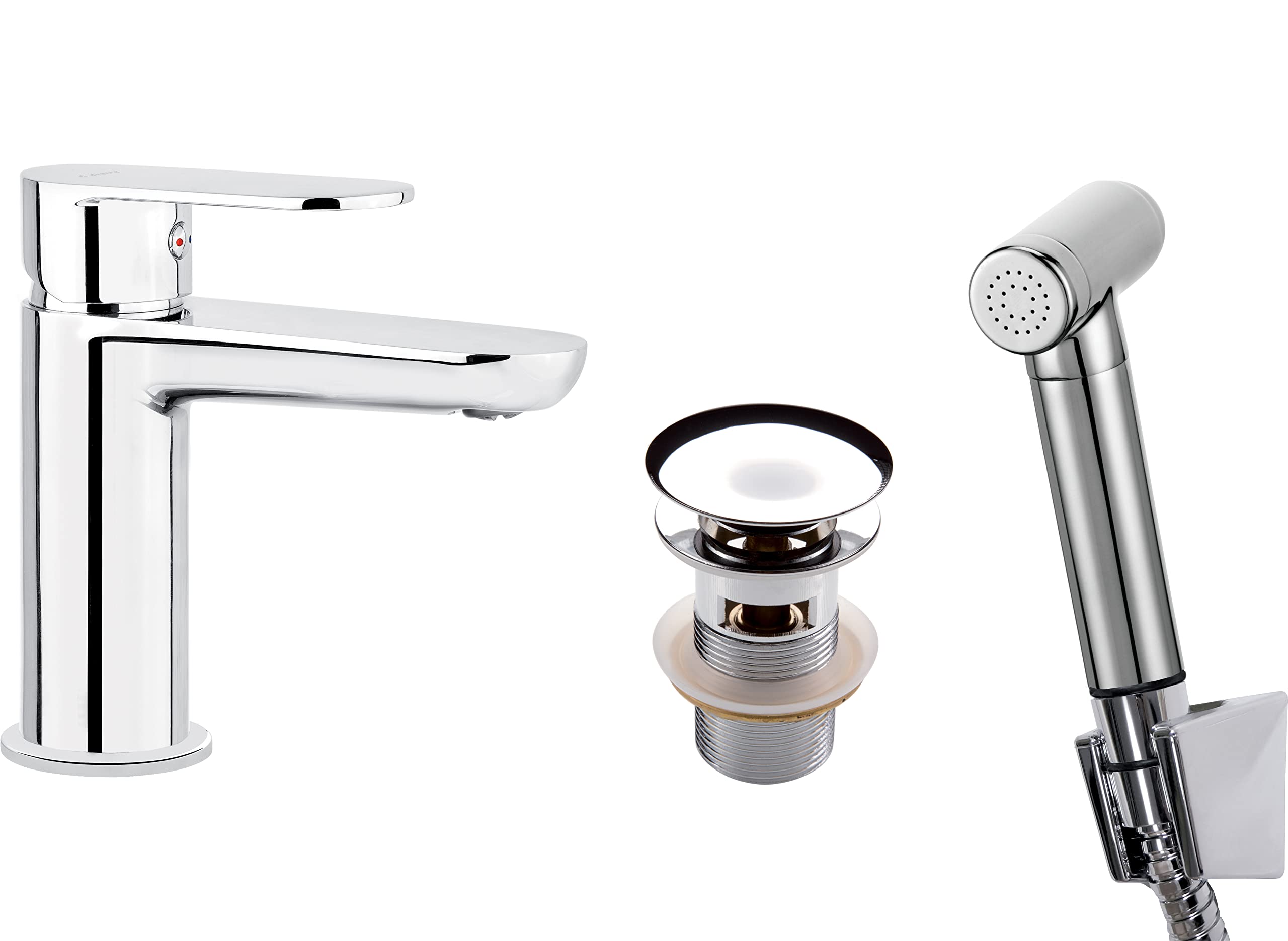 Chromed Washbasin Tap with Bidette Type Spout BGA 027M