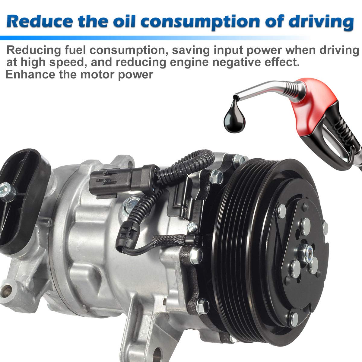 AUTEX AC Compressor & A/C Clutch CO 4854C TEM254491 C580R 55056335AA