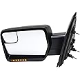 Kool Vue Driver Side Power Heated Mirror for Ford F-150 2011-2014 Manual Fold With Signal Light & Spotter Glass; Without Memory & Puddle Lamp Textured
