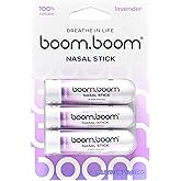 BoomBoom Nasal Stick | Vapor Flow Technology | Cool Refreshing Sensation | Natural Mood Boost | Simple Ingredients | Essential Oils + Menthol Inhaler (Lavender)
