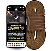 TOFL Heavy Duty Work Boot Laces 72 Inch x 1/8 Inch Thick – Genuine Leather Shoe Laces for Boots & Work Boots (1 Pair)