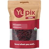 Yupik Organic Cranberries, 2.2 lb (35.2 oz), Non-GMO, Gluten-Free, Kosher, Vegan, Sweetened Dried Fruits, Fruity &amp; Tart, Plump &amp; Chewy, Source of Fiber, Healthy Snacks, Ideal for Baking &amp; Topping