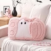 Thyle Halloween Pink Ghost Theme Pillow Cute Ghost Spooky Pillow Plush | Ghost Throw Pillow, Pink Halloween Decor, Pink Ghost Decor, Soft, Huggable, Indoor Sofa Cushion Home Office Couch Car