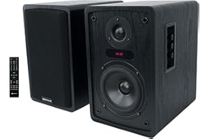 Rockville ELITE-5B 5.25 inch Powered Bookshelf Speakers Bluetooth Mic/Optical in