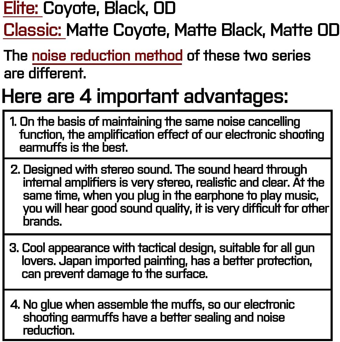 Ear Protection, Hearing Protection for Shooting Gun Range, Shooting Earmuffs (Matte Black) : Clothing