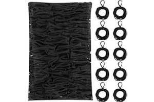 DNPHRPY 600 PCS Loom Loops Potholder 6" 7" inch DIY Arts Crafts for Kids and Adults Potholder Black Knitting Loops Weaving Flexible Loom Kit Elastic Ideal for Girls Ages DIY Crafts Supplies