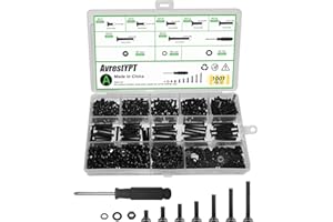 AVRESTYPT 1001 Pcs M3 Countersunk Screws Assortment Kit, Flat Head Machine Screws Phillips Bolts Nuts Washers Assortment Kit with Screwdriver for Electronics, Machinery - M3x6/8/10/12/16/20/25mm