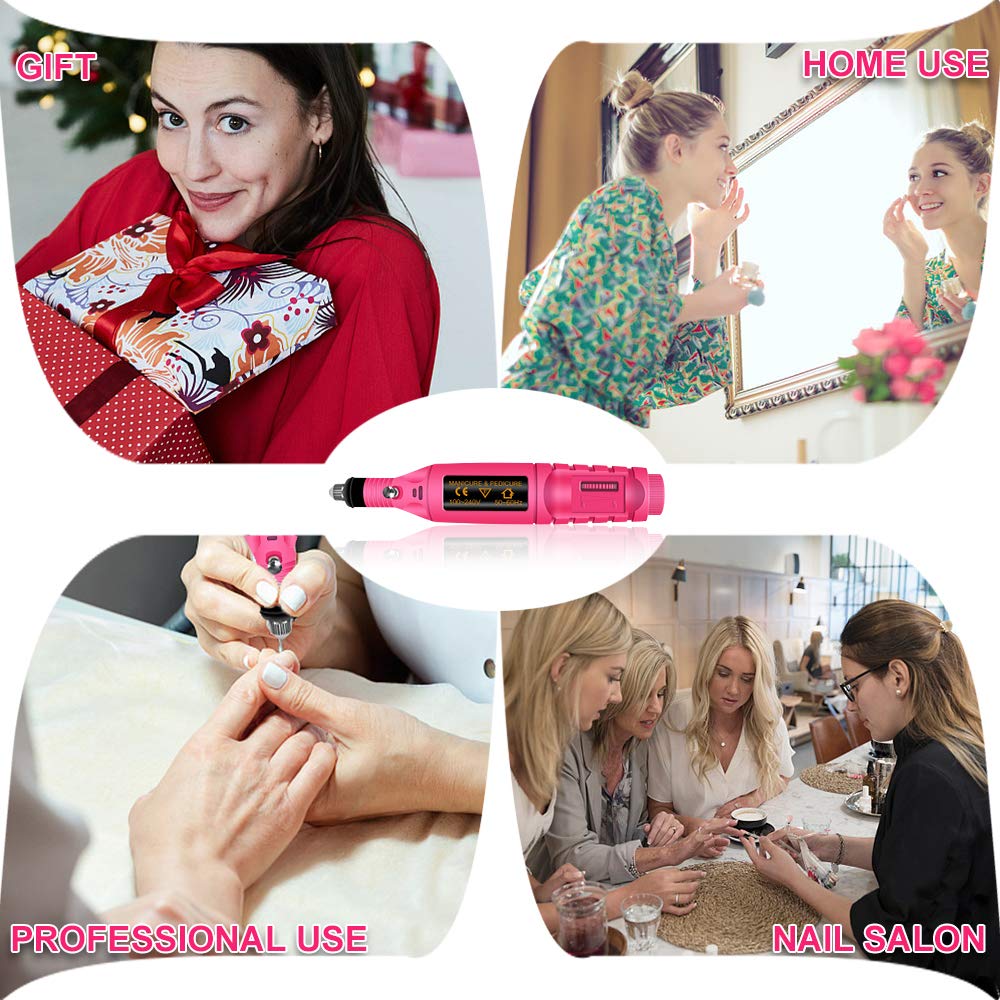 Electric Nail Drill, Acrylic Nail Tools, Professional Portable Electric Nail Kit, Pen Shape Finger Toe Nail Care, Electric Nail Polishing Machine, Nail File Nail Tips Manicure Pedicure Machine set: Beauty