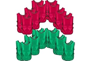 HIRQUITICKE Soccer Bibs for Adults & Youth - Team Practice Vests - Train Vest Pinnies for Sport Basketball Soccer Football