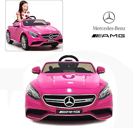 pink mercedes kid car