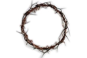 FaithHopeLove Jesus Crown of Thorns, Decay-Resistant Crown of Thorns - JesusChrist Symbol, Perfect for Church Events and Home Decor, JesusCrown Lifesize 8 inch (Brown)