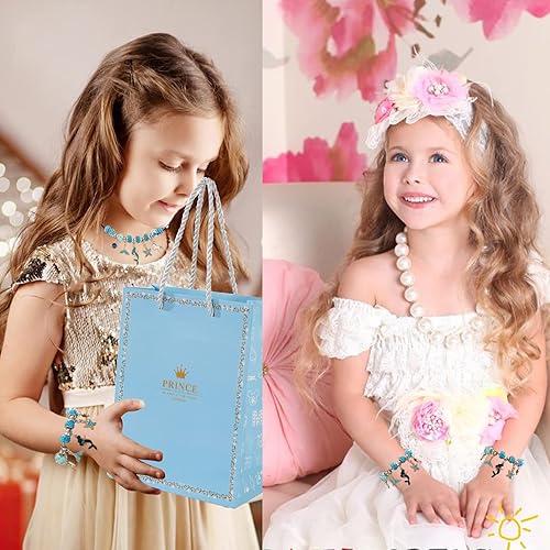 Jewelry Making kit,Charm Bracelet Making Kit,The Blue Bead Set