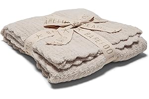 Barefoot Dreams® CozyChic® Heirloom Receiving Blanket, Stone, 30"x30"