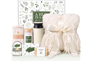 FRERDUI Self Care Gifts for Women, Get Well Gifts for Women, Sympathy Gift Baskets, Get Well Soon Care Package, Encouragement Inspirational Gift Baskets, Sending Hug (Ivory)