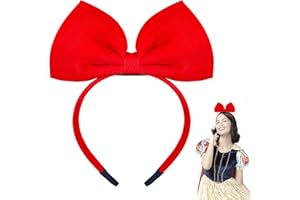BNIKION Red Bow Headband Red Bowknot Headband for Women Gril Christmas Halloween Cosplay Headwear