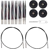 Knit Picks Options 2-3/4" Short Square Interchangeable Wood Knitting Needle Set (Foursquare)