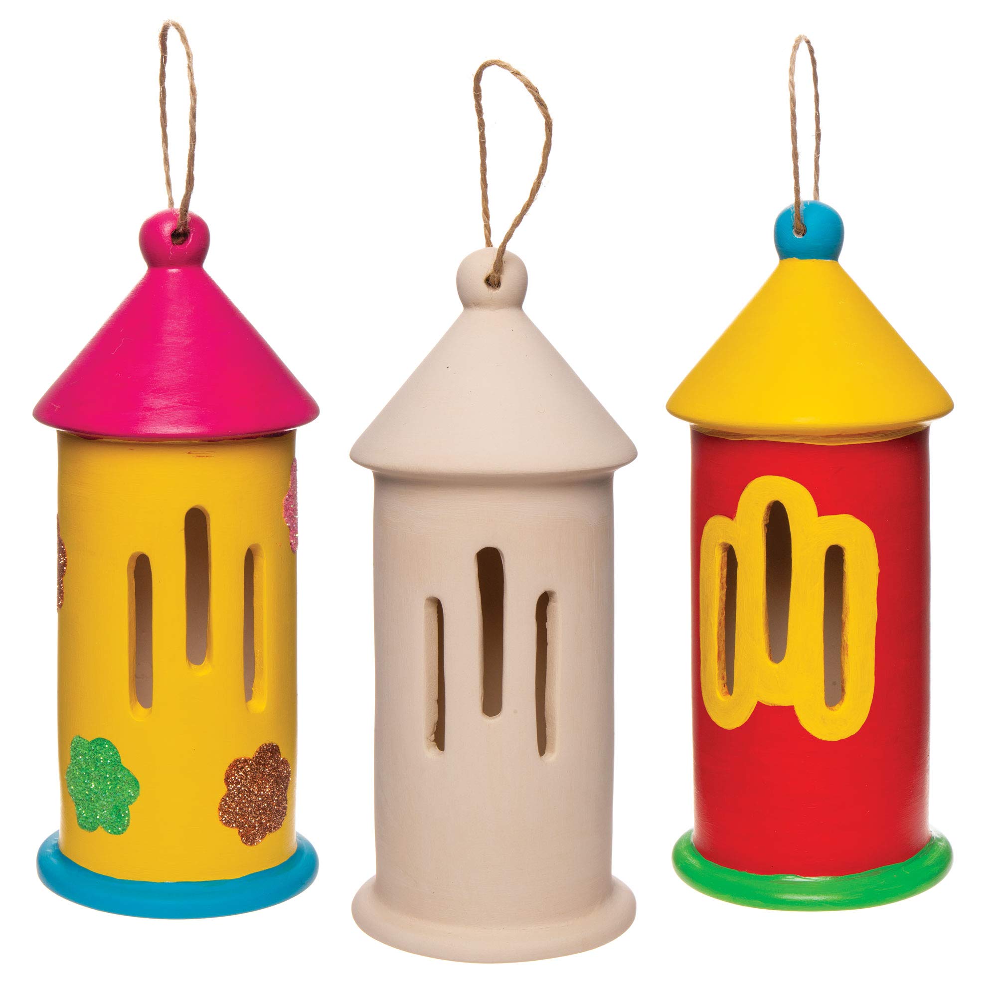 Baker Ross AW408 Ceramic Butterfly House - Pack of 2, Painting Craft Kits for Kids to Design, Decorate and Learn