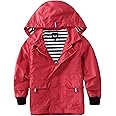 Hiheart Boys Girls Waterproof Hooded Jackets Cotton Lined Rain Jackets