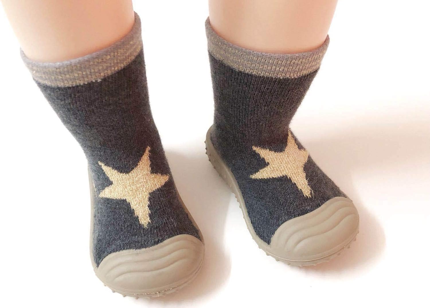 HOWELL Baby Toddler Sock Shoes Infant Soft Rubber Sole Shoes Breathable Cotton First Walking Shoes Anti-Slip for Kids Baby Girls Boys