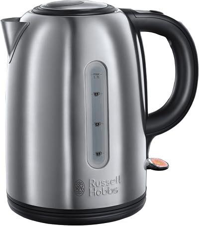 Russell Hobbs Brushed Stainless Steel 1.7L Cordless Kettle 3KW Fast Boil