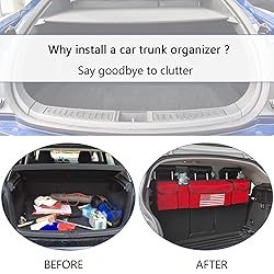 Trunk Organizer for Car,Unique US Flag Backseat Car