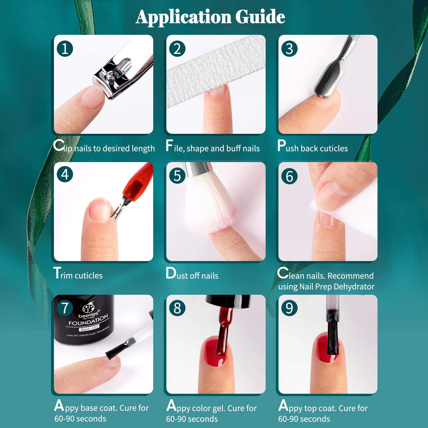 Beetles Gel Nail Polish Kit, Mermaid Mantra 20 Colors Soak Off U V Gel Polish Starter Kit with 1 Base Coat 1 Glossy & 1 Matte Top Coat 3 Nail Brushes 6 Colors Glitter 1 Mermaid Nail Stickers : Beauty