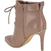 BCBGeneration Women's Briel Ankle Booties - Pink Snake Print With Block Heel, Size 9.5