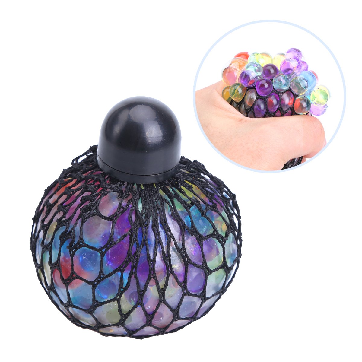 rainbow squishy mesh ball