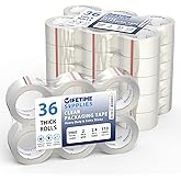 36 Rolls | 2.4 mil Clear | 110 Yards Each (3960 Yards Total) | 2" Premium Packing Tape Heavy Duty Packaging Tape for Shipping Moving Stronger Thicker