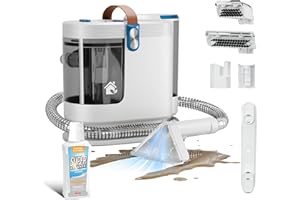 WURESE Portable Carpet Cleaner Machine, Carpet Shampooer, 15Kpa Upholstery Cleaner with 3 Tools, 54oz Large Water Tank, 16.4ft Power Cord, Spot and Stain Deep Cleaner for Rug, Couches, Car,Teal