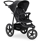 hauck 3-Wheel All Terrain Stroller with Raincover, XL Pneumatic Air Wheels, Mesh Window, and Height-Adjustable Handle, UPF 50+ - from Birth up to 48.5lbs