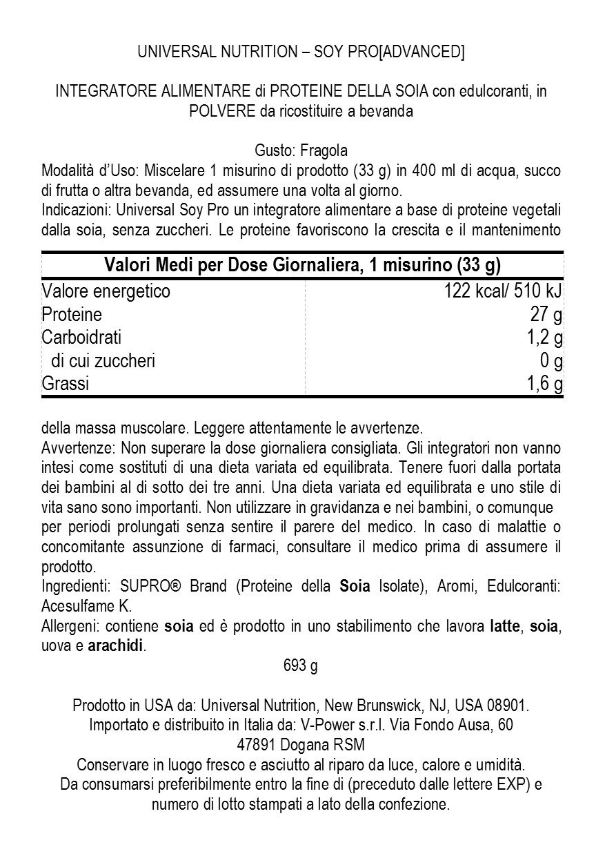 Amazon.com: Universal Nutrition Advanced Soy Pro Shake, Strawberry, 24-Ounce Plastic Jars: Health & Personal Care