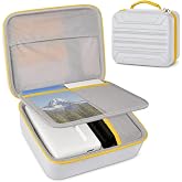 Comecase Photo Printer Hard Case for Kodak Dock Plus 4PASS &amp; Premium 4x6 | Dual Trays for Printer &amp; 4x6 Paper, Divider, Multi-Pocket Storage, Carry Handle, White, Case Only