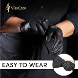 ViraCare 1000x Black Nitrile Gloves Medium Powder Free Latex Free view 3