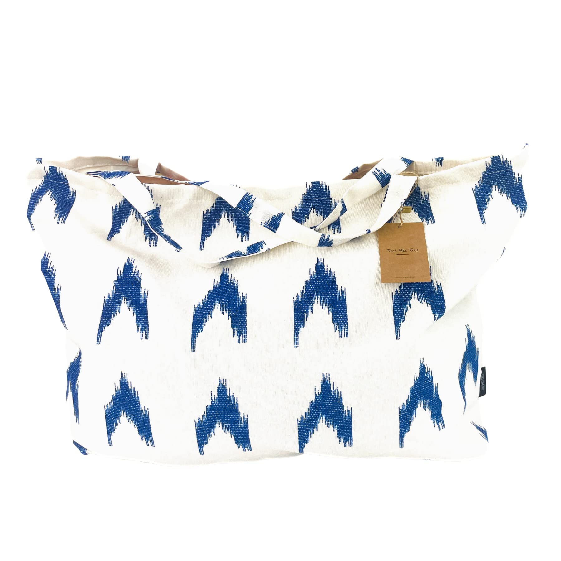TRESMESTRES Large XXL Family Beach Bag - Mediterranean - Blue,65x40cm