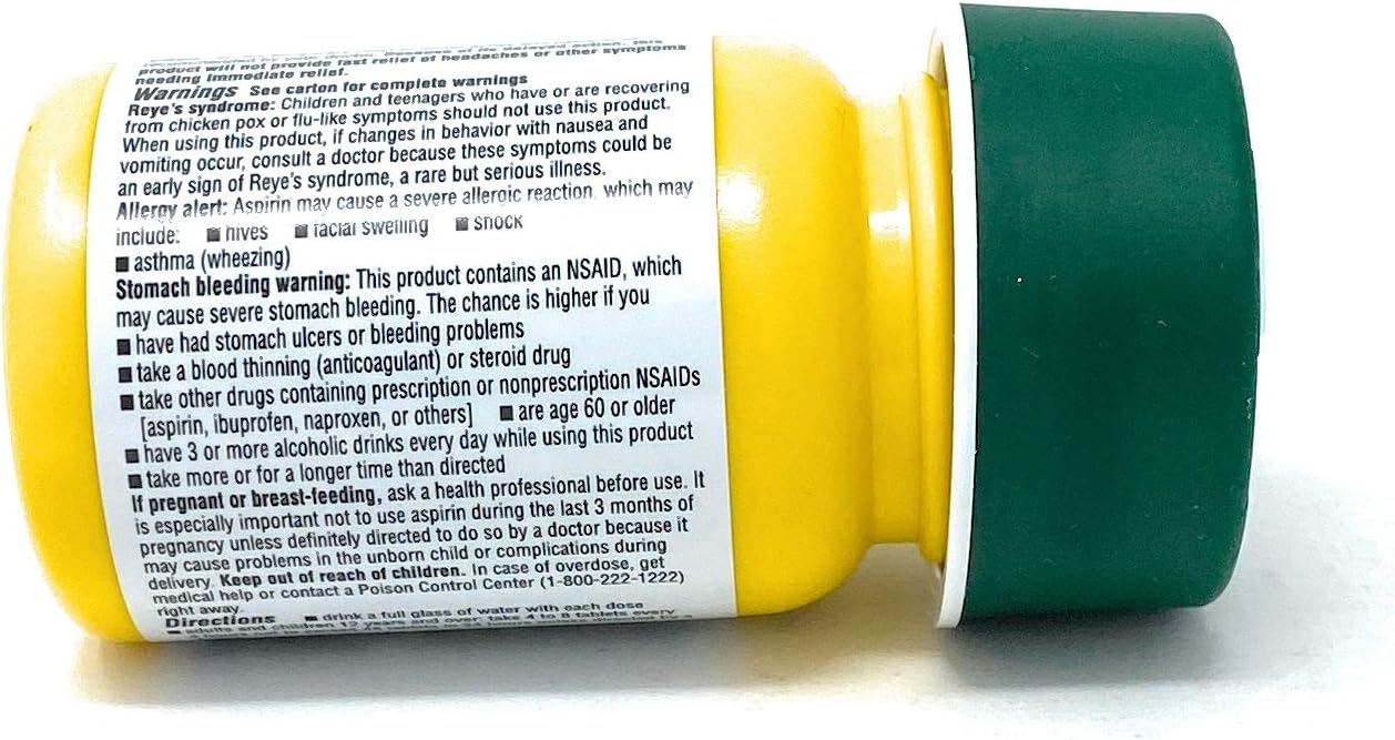 Kirkland Signature Low Dose Aspirin, 1 Bottle - 365Count Enteric Coated Tablets 81 Mg Each: Health & Personal Care