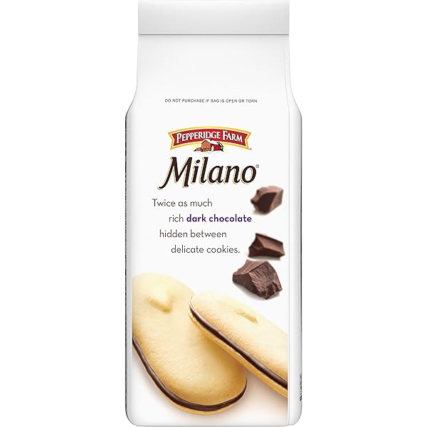 PEPPERIDGE FARM MILANO DOUBLE DARK CHOCOLATE COOKIES, 7.5 OZ BAG (15 COOKIES)