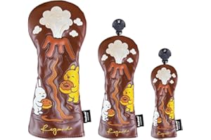 Golf Headcovers Driver Cover Fairway Wood Headcovers Hybrid Head Cover Animal Design PU Leather Golf 3 Wood Head Cover