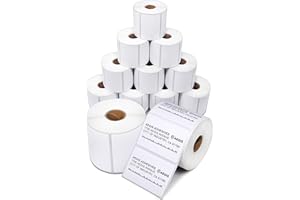 Aegis Adhesives - 3" X 2" Direct Thermal Labels (12 Rolls, 700 Labels/Roll) for Shipping and Postage - Perforated, Compatible