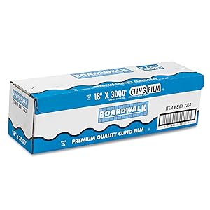 Boardwalk 7204 Clear PVC Food Wrap Film, 18" x 2000 ft Roll
