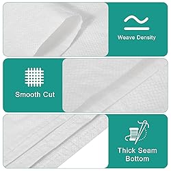 Windyun 200 Pcs White Empty Sandbags with Ties 18 x